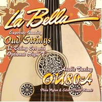 La Bella OU80A Arabic Tuning Oud Strings 12 String Set High f included