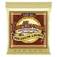 Ernie Ball Earthwood Med Light 80/20 Bronze Acoustic Guitar String, 12-54 Gauge