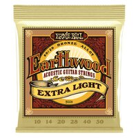 Ernie Ball Earthwood Extra Light 80/20 Acoustic Guitar Strings, 10-50 Gauge