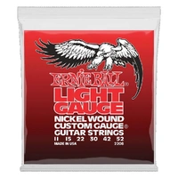 Ernie Ball Light Nickel Wound with Wound G Electric Guitar Strings, 11-52 Gauge