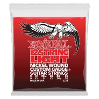 Ernie Ball Light 12-String Nickel Wound Electric Guitar Strings, 9-46 Gauge