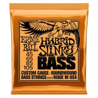 Ernie Ball Hybrid Slinky Nickel Wound Electric Bass Strings, 45-105 Gauge