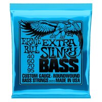 Ernie Ball Extra Slinky Nickel Wound Electric Bass String, 40-95 Gauge