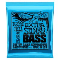 Ernie Ball Extra Slinky Nickel Wound Electric Bass String, 40-95 Gauge