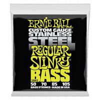 Ernie Ball Regular Slinky Stainless Steel Electric Bass Strings - 50-105 Gauge
