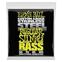 Ernie Ball Regular Slinky Stainless Steel Electric Bass Strings - 50-105 Gauge