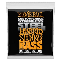 Ernie Ball Hybrid Slinky Stainless Steel Electric Bass Strings, 45-105 Gauge