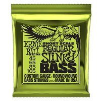 Ernie Ball Regular Slinky Nickel Wound Short Scale Bass Strings, 45-105 Gauge P02852