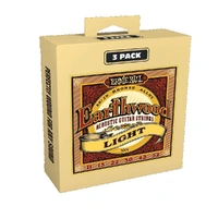 Ernie Ball Earthwood Light 80/20 Acoustic Guitar Strings 3-Pack, 11-52 Gauge