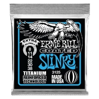 Ernie Ball Extra Slinky Coated Titanium RPS Electric Guitar String, 8-38 Gauge