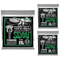 Ernie Ball 3126 Not Even Slinky Titanium  Electric Guitar Strings 3 SETS 12-56