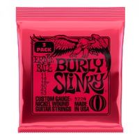 Ernie Ball Burly Slinky Nickel Wound Electric Guitar Strings 11 - 52, 3 SETS