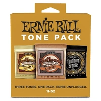 Ernie Ball Light Bronze Acoustic Guitar String Tone Pack - 11-52 Gauge