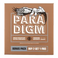 Ernie Ball Paradigm Medium Light Phosphor Bronze Acoustic Guitar Strings 3 Pack