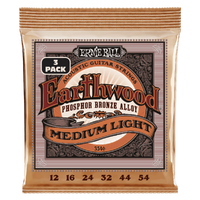 Ernie Ball Earthwood Phos Bronze Acoustic Guitar Strings 12 - 54, - 3 SETS