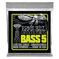 Ernie Ball Bass 5 Slinky Coated Electric Bass Strings - 45-130 Gauge