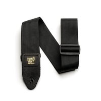 Ernie Ball 2 inch Adjustable Buckle Polyester Seatbelt Webbing Strap, Black