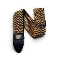 Ernie Ball Comfortable Short Fibre Jacket Polyspun Strap, Yellow 41in-72in