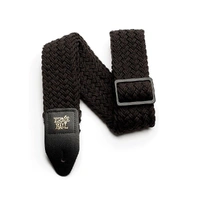 Ernie Ball Machined Stitched Raven Black Polyspun Strap 41in-72in
