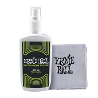 Ernie Ball Proprietary Polish with Microfiber Polish Cloth With Stitched Edge