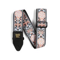 Tangerine Durable And Comfortable Premium Leather Ends Nightmist Jacquard Strap