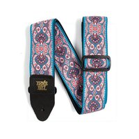 Pink Paisley Durable And Comfortable Premium Leather Ends Jacquard Strap