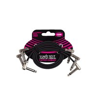 Ernie Ball High Quality Flat Cable Designed 12 inch Flat Ribbon Patch Cable 3-Pack
