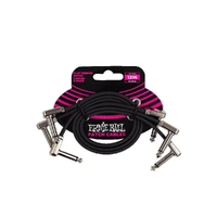 Ernie Ball High Quality Flat Cable Designed 12 inch Flat Ribbon Patch Cable 3-Pack