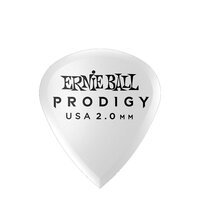 Ernie Ball  Ultra Durable Non-Slip 2.0 mm Mini Prodigy Picks 6 Pack, White