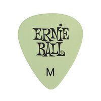 Ernie Ball Non-Slip Super Glow Cellulose Nitrate Medium Picks, Bag of 12
