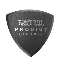 Ernie Ball Ultra Durable Delrin Finish 1.5 mm Shield Prodigy Picks 6 Pack, Black