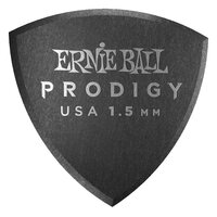 Ernie Ball Non-Slip Grip 1.5 mm Large Shield Prodigy Picks 6 Pack, Black