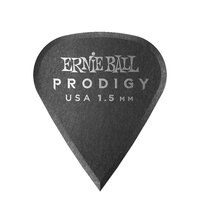 Ernie Ball Ultra Durable Delrin Finish 1.5 mm Sharp Prodigy Picks 6 Pack, Black