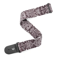 D'Addario Woven Guitar Strap, Tiki Totem Pole, Black & White