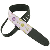 Perri's Leathers P25M-75 2.5-Inch Leather Guitar Strap with Designer Fabric 