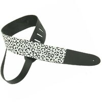 Perri's Leathers 2.5-Inch Leather Guitar Strap with Designer Fabric P25MA-87