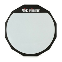 Vic Firth Single-sided Practice Pad - 12"  - PAD12 - with Soft Rubber Surface