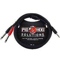 PIG HOG Solutions – 3FT Stereo Breakout CABLE, 3.5MM TO DUAL 1/4″