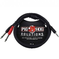 PIG HOG Solutions – 10FT Stereo Breakout CABLE, 3.5MM TO DUAL 1/4″