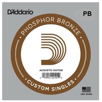 5 x D'Addario PB028 Single Phos Bronze .028 Acoustic  Guitar String Custom Gauge
