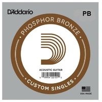 D'Addario PB035 Single Phos Bronze .035 Acoustic  Guitar String Custom Gauge