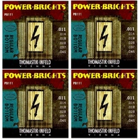 4 sets Thomastik-Infeld PB111 Power Bright Regular Bottom Electric Guitar Strings 11-46