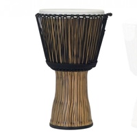 Pearl PBJVR-10-698 Seamless Synthetic Shell Djembe Rope Tuned - Zebra Grass 10in