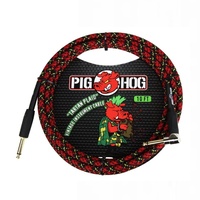 Pig Hog Tartan Plaid Instrument Cable, 10ft. Right Angle / Straight