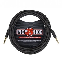 Pig Hog Black Woven Instrument Cable, 20ft.