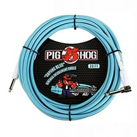 Pig Hog Daphne Blue Instrument Cable, 20ft. Right Angle / Straight
