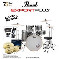 Pearl Export 22" Fusion 5-Piece Drum Kit Grindstone Sparkle c/ Zildjian Cymbals