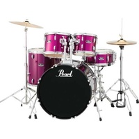 Pearl Roadshow 5pc 20" Fusion Drum Kit Pink Metallic c/W Hardware & Cymbals