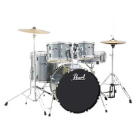 Pearl Roadshow 22Inch 5-Pcs Fusion Plus Drum Kit W/Hardware & Cymbals Charcoal Metallic 