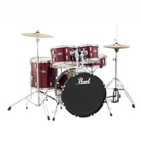 Pearl Roadshow 5-piece Complete Drum Set with Cymbals - Red Wine